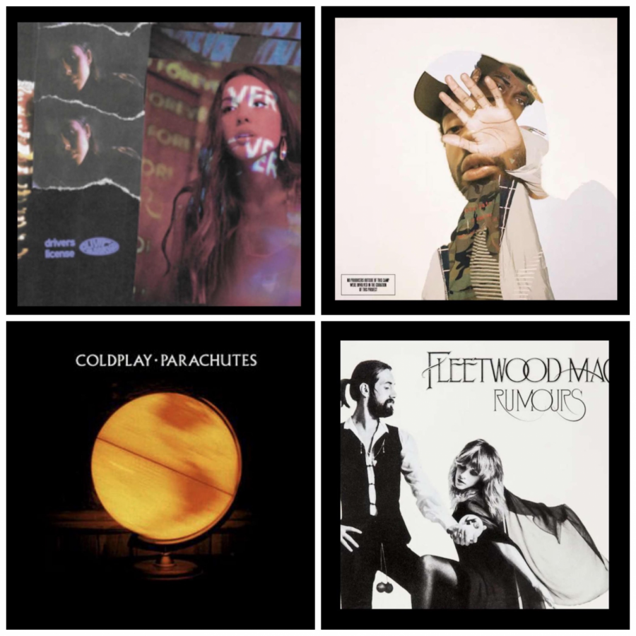 Some of Cadences favorite albums. (Photo compiled by Wyatt Manuel)