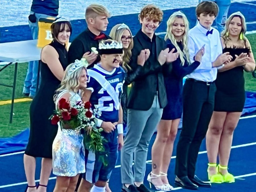 2022 Homecoming King Jake Valerio and Queen Cassidy Claxton.  