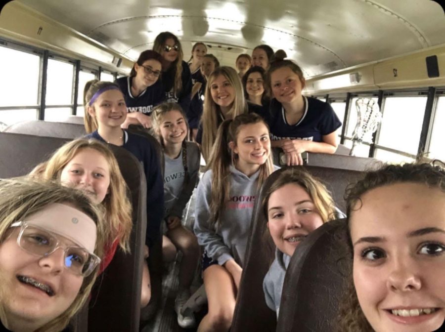 lacrosse team heading to a game!