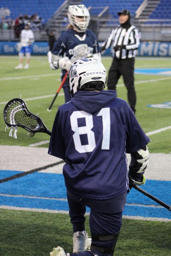 Senior Hunter Allen spends the spring playing lacrosse for the Cougars.  