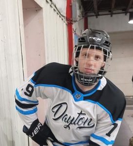 EHS senior Colin Chafin is ready to take the ice.  Photo courtesy of Colin Chafin.  