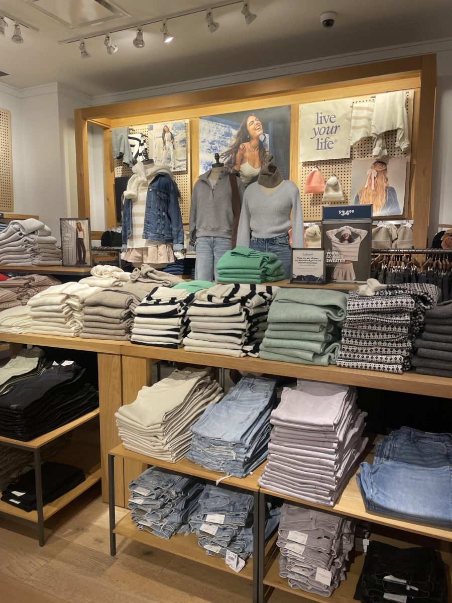 American eagle new fall floor set, after hours.