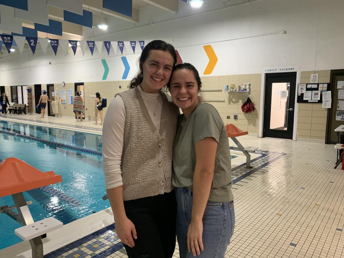 New EHS swim coaches, Lauren Butts and Eden Secombe (l,r).  