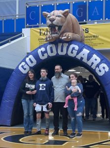 Senior Isaiah Nichols gets announced during Senior Night.  